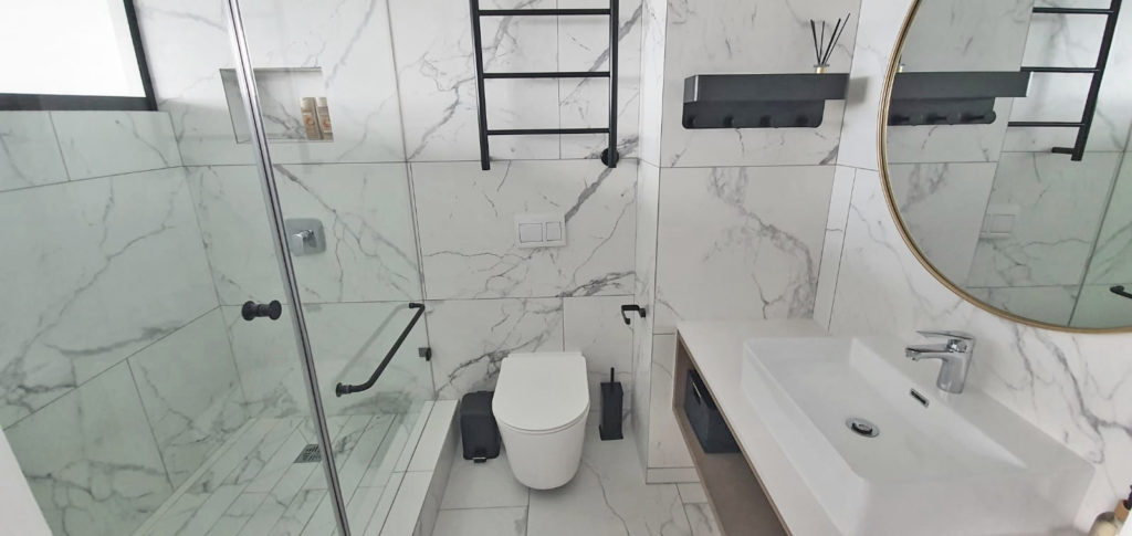 Cape Town Apartment Studio Flat Bathroom Marble Construction Builders Building Interiors